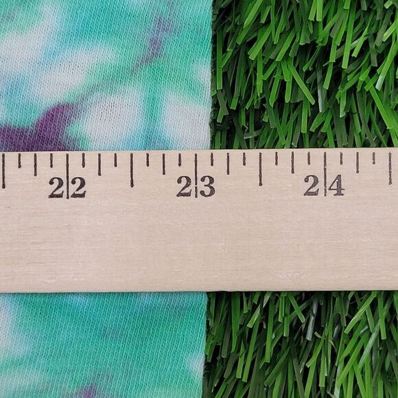 Vintage 90s Crumpled Tie-Dye Shirt XL 23x26 Green - Picture 6 of 14